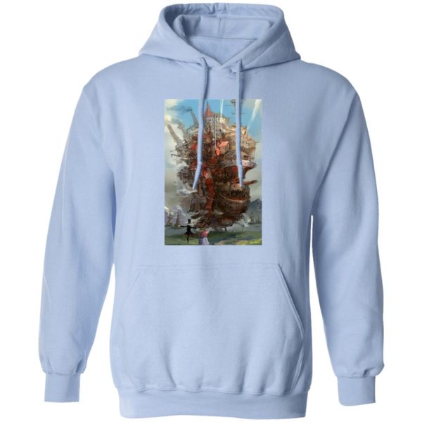 Howl's Moving Castle Book - Howl’s Moving Castle Watercolor Fanart Hoodie-Apparel, Hoodie, Howl's Moving Castle, Howl's Moving Castle Book