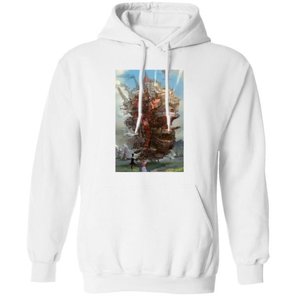 Howl's Moving Castle Book - Howl’s Moving Castle Watercolor Fanart Hoodie-Apparel, Hoodie, Howl's Moving Castle, Howl's Moving Castle Book