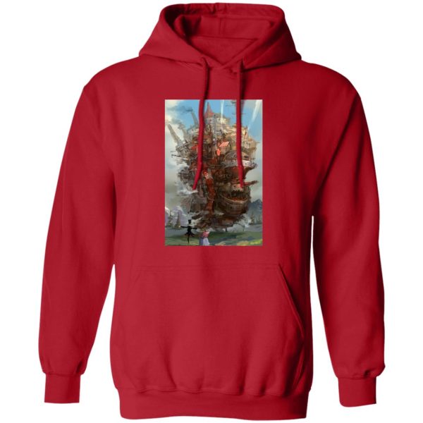 Howl's Moving Castle Book - Howl’s Moving Castle Watercolor Fanart Hoodie-Apparel, Hoodie, Howl's Moving Castle, Howl's Moving Castle Book