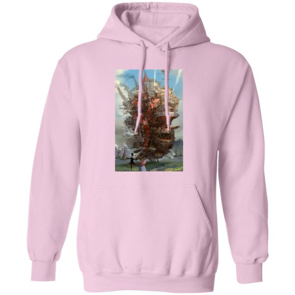 Howl's Moving Castle Book - Howl’s Moving Castle Watercolor Fanart Hoodie-Apparel, Hoodie, Howl's Moving Castle, Howl's Moving Castle Book