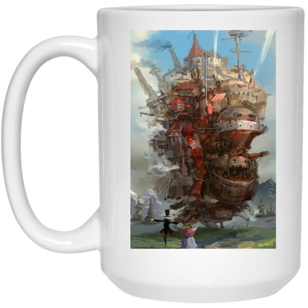 Howl's Moving Castle Cast - Howl’s Moving Castle Watercolor Fanart Mug-Howl's Moving Castle Cast