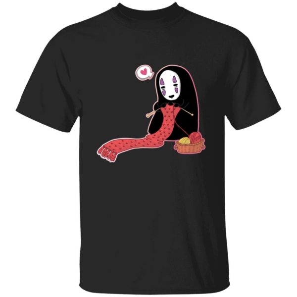 Spirited Away Haku - Spirited Away No Face Kaonashi Knitting T Shirt-Spirited Away Haku