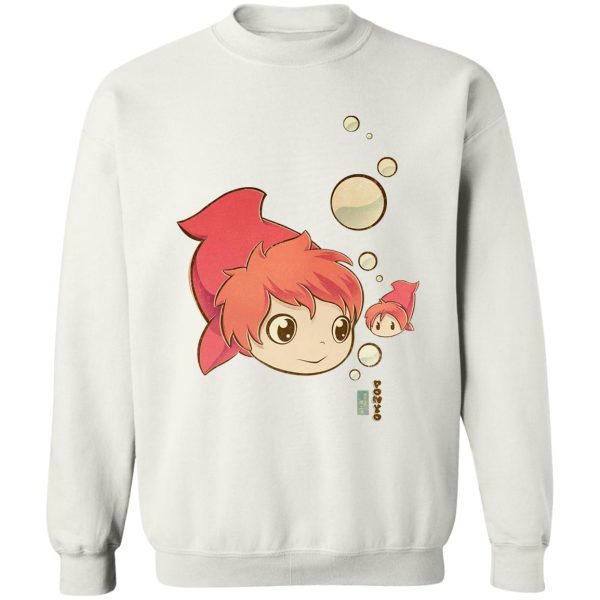 Ponyo Fish - Ponyo Chibi Sweatshirt-Apparel, ponyo, Ponyo Fish, Sweatshirt