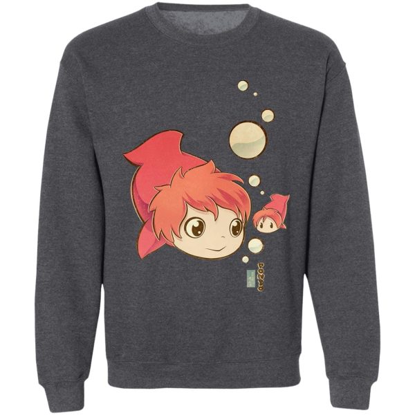 Ponyo Fish - Ponyo Chibi Sweatshirt-Apparel, ponyo, Ponyo Fish, Sweatshirt