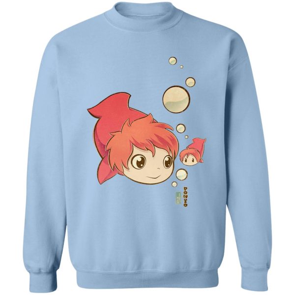 Ponyo Fish - Ponyo Chibi Sweatshirt-Apparel, ponyo, Ponyo Fish, Sweatshirt