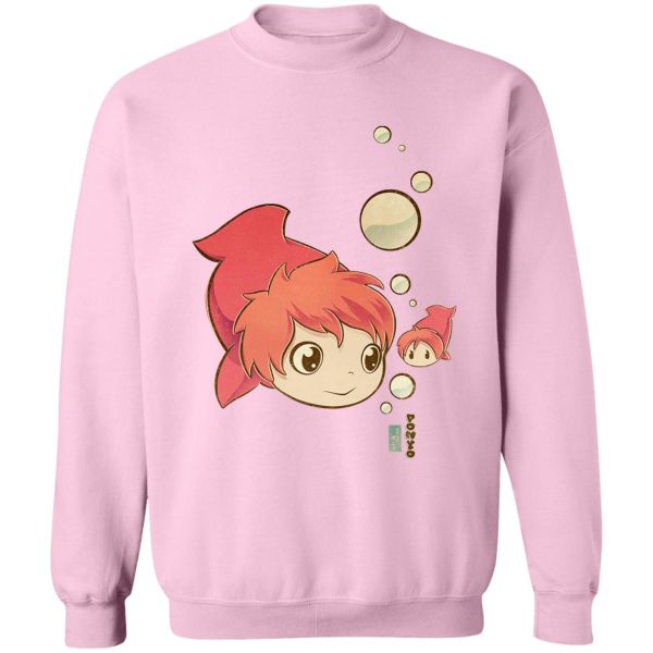 Ponyo Fish - Ponyo Chibi Sweatshirt-Apparel, ponyo, Ponyo Fish, Sweatshirt