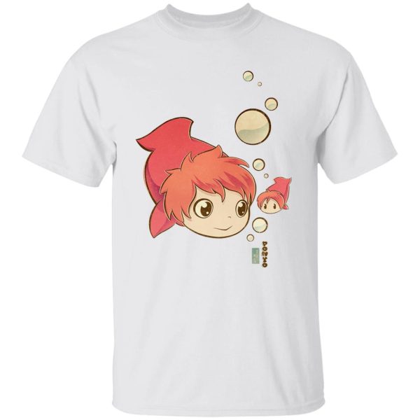 Ponyo Wallpaper - Ponyo Chibi T Shirt-Apparel, ponyo, Ponyo Wallpaper, Tshirt