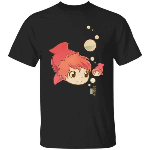 Ponyo Wallpaper - Ponyo Chibi T Shirt-Apparel, ponyo, Ponyo Wallpaper, Tshirt