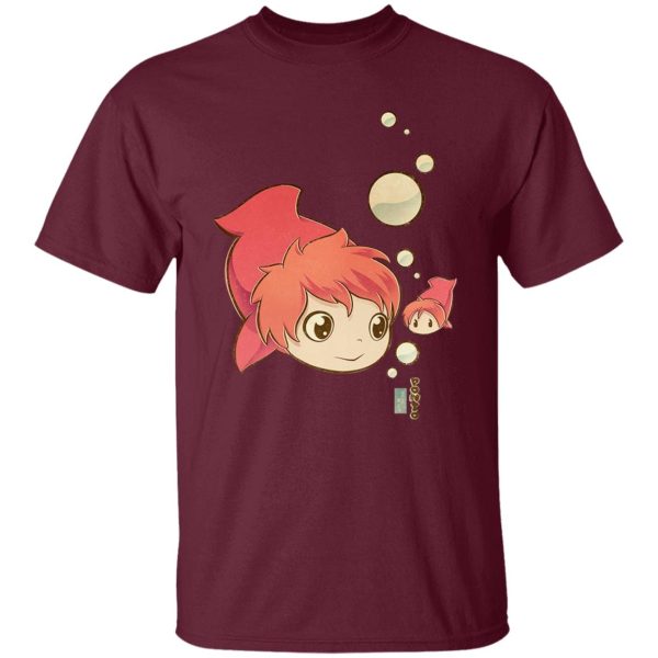 Ponyo Wallpaper - Ponyo Chibi T Shirt-Apparel, ponyo, Ponyo Wallpaper, Tshirt