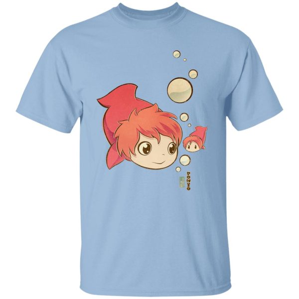 Ponyo Wallpaper - Ponyo Chibi T Shirt-Apparel, ponyo, Ponyo Wallpaper, Tshirt