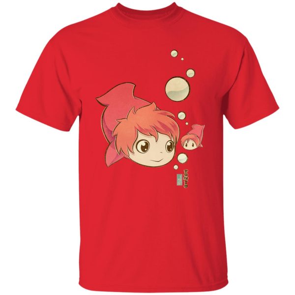 Ponyo Wallpaper - Ponyo Chibi T Shirt-Apparel, ponyo, Ponyo Wallpaper, Tshirt