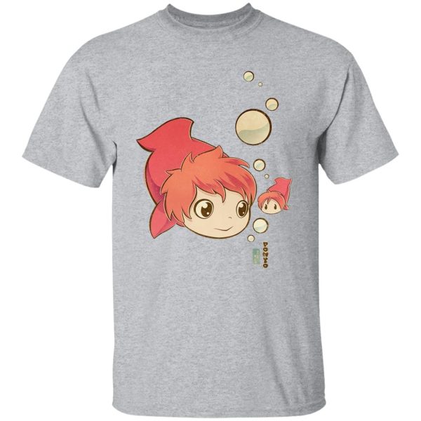 Ponyo Wallpaper - Ponyo Chibi T Shirt-Apparel, ponyo, Ponyo Wallpaper, Tshirt