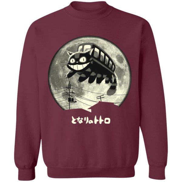 Totoro Umbrella - Cat Bus in The Sky Sweatshirt-Apparel, My Neighbor Totoro, Sweatshirt, Totoro Umbrella