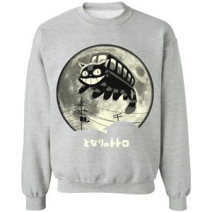 Totoro Umbrella - Cat Bus in The Sky Sweatshirt-Apparel, My Neighbor Totoro, Sweatshirt, Totoro Umbrella