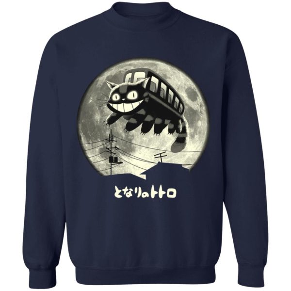 Totoro Umbrella - Cat Bus in The Sky Sweatshirt-Apparel, My Neighbor Totoro, Sweatshirt, Totoro Umbrella