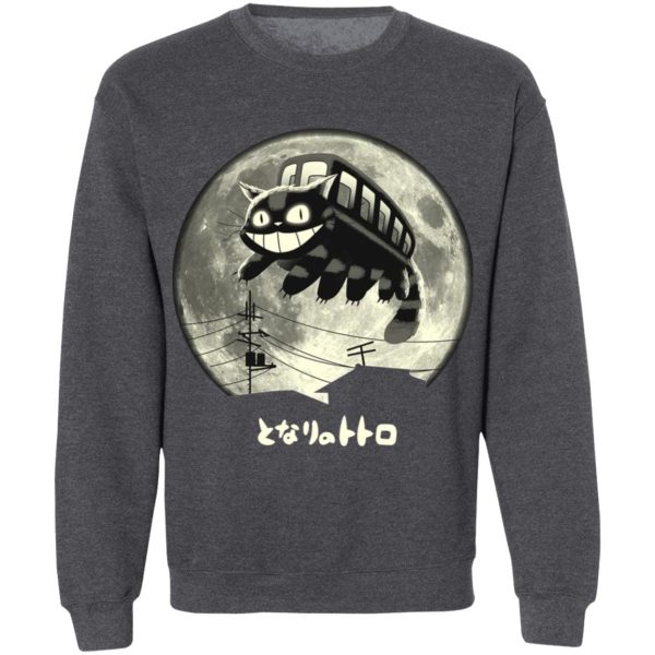 Totoro Umbrella - Cat Bus in The Sky Sweatshirt-Apparel, My Neighbor Totoro, Sweatshirt, Totoro Umbrella