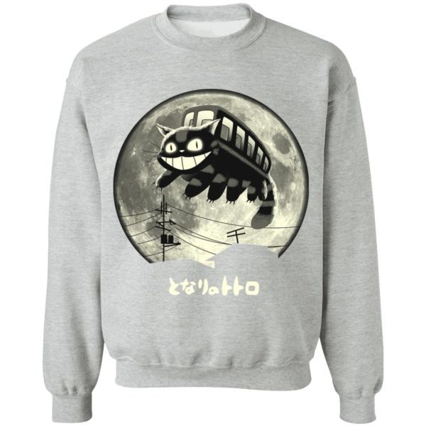 Totoro Umbrella - Cat Bus in The Sky Sweatshirt-Apparel, My Neighbor Totoro, Sweatshirt, Totoro Umbrella