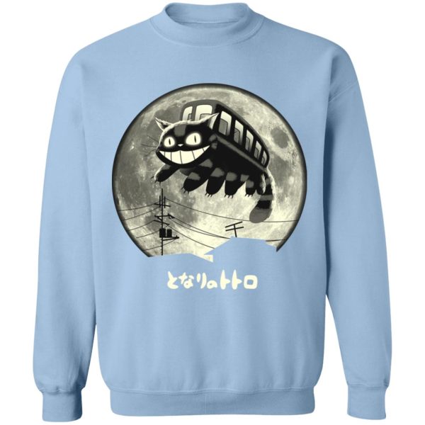 Totoro Umbrella - Cat Bus in The Sky Sweatshirt-Apparel, My Neighbor Totoro, Sweatshirt, Totoro Umbrella