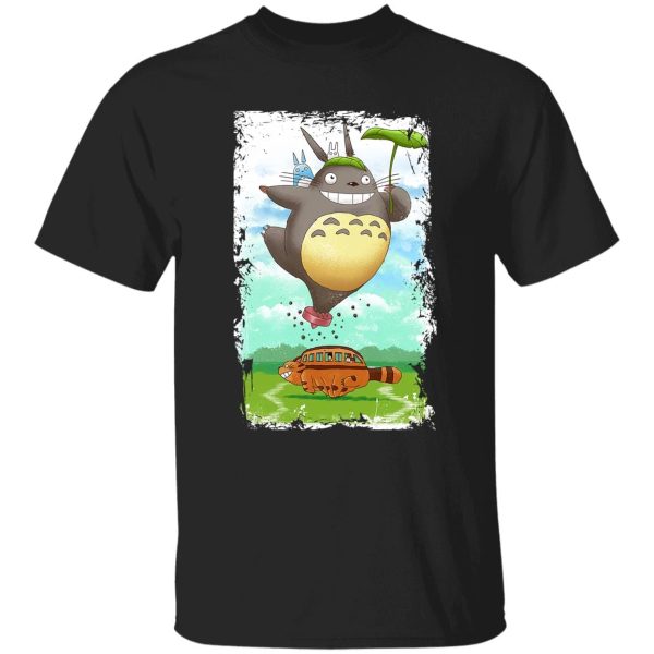 Totoro Catbus - Totoro the Funny Neighbor T Shirt-Apparel, My Neighbor Totoro, Totoro Catbus, Tshirt