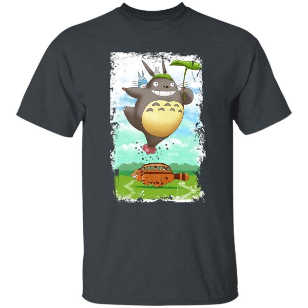 Totoro Catbus - Totoro the Funny Neighbor T Shirt-Apparel, My Neighbor Totoro, Totoro Catbus, Tshirt