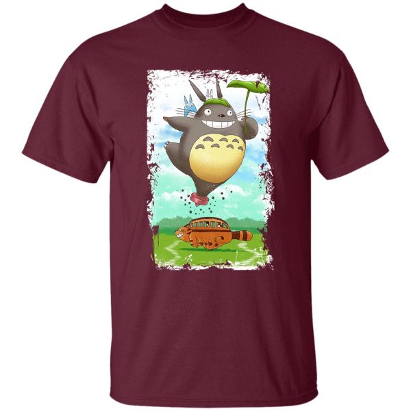 Totoro Catbus - Totoro the Funny Neighbor T Shirt-Apparel, My Neighbor Totoro, Totoro Catbus, Tshirt