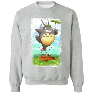 Totoro Mochi Donut - Totoro the Funny Neighbor Sweatshirt-Apparel, My Neighbor Totoro, Sweatshirt, Totoro Mochi Donut