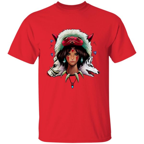 San Princess Mononoke - Mononoke: The Wolf Princess T Shirt-Apparel, princess mononoke, San Princess Mononoke, Tshirt