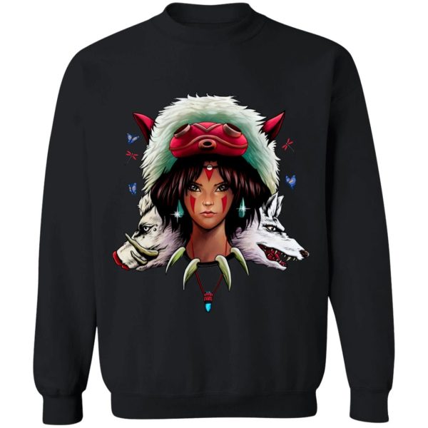 Princess Mononoke San - Mononoke: The Wolf Princess Sweatshirt-Apparel, princess mononoke, Princess Mononoke San, Sweatshirt