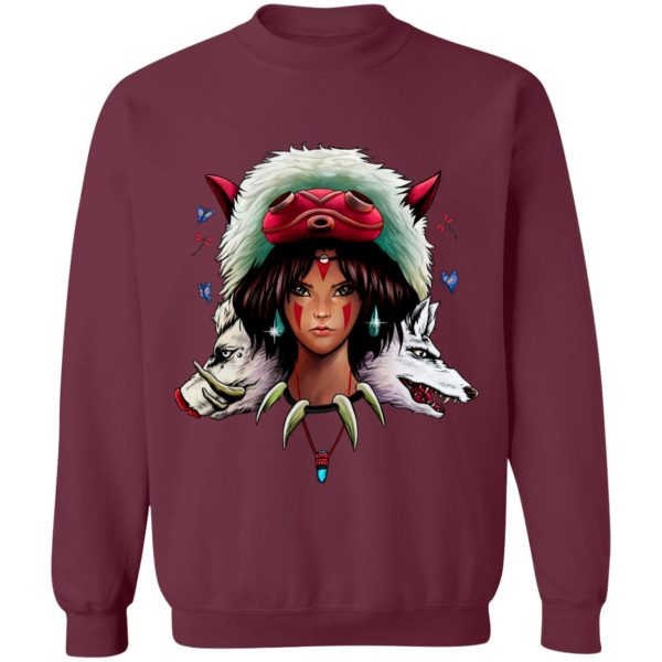 Princess Mononoke San - Mononoke: The Wolf Princess Sweatshirt-Apparel, princess mononoke, Princess Mononoke San, Sweatshirt