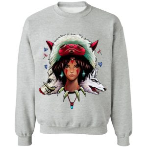 Princess Mononoke San - Mononoke: The Wolf Princess Sweatshirt-Apparel, princess mononoke, Princess Mononoke San, Sweatshirt