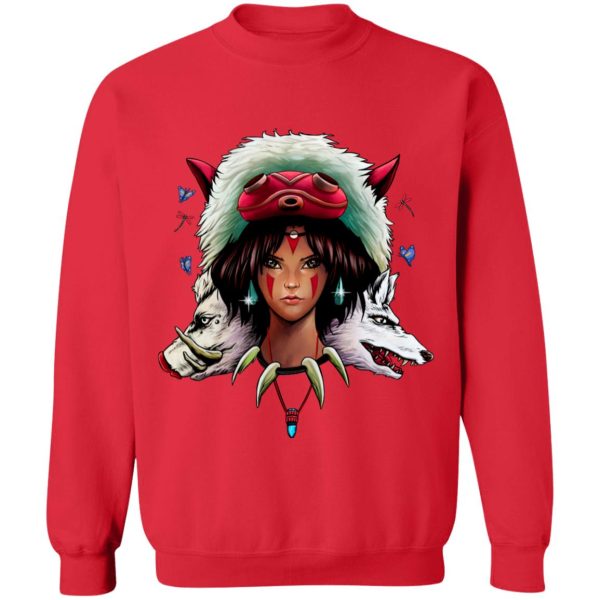 Princess Mononoke San - Mononoke: The Wolf Princess Sweatshirt-Apparel, princess mononoke, Princess Mononoke San, Sweatshirt