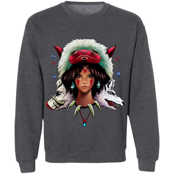 Princess Mononoke San - Mononoke: The Wolf Princess Sweatshirt-Apparel, princess mononoke, Princess Mononoke San, Sweatshirt