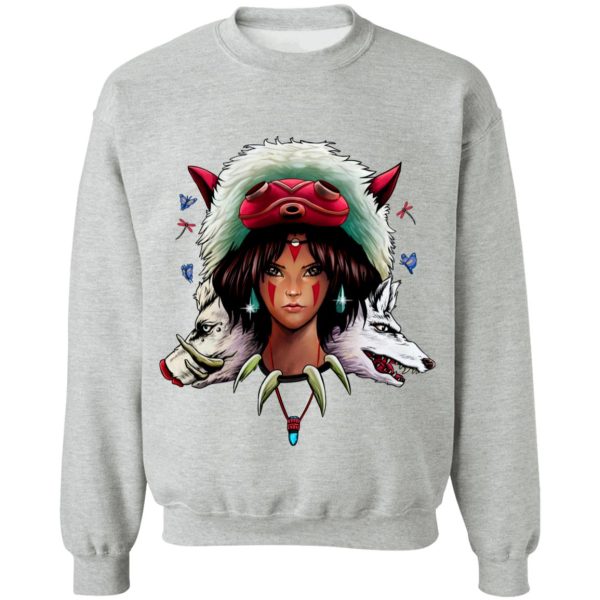 Princess Mononoke San - Mononoke: The Wolf Princess Sweatshirt-Apparel, princess mononoke, Princess Mononoke San, Sweatshirt