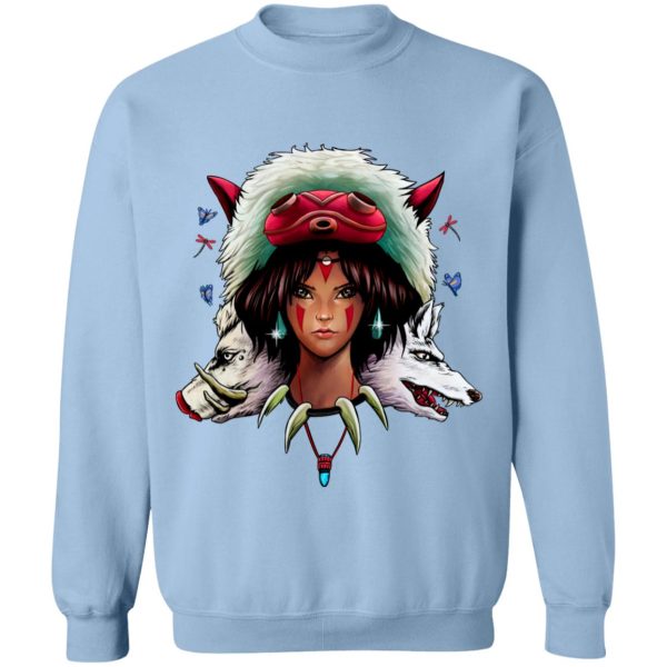 Princess Mononoke San - Mononoke: The Wolf Princess Sweatshirt-Apparel, princess mononoke, Princess Mononoke San, Sweatshirt