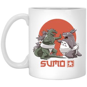 My Neighbor Totoro Cast - Totoro vs. Godzilla Sumo Mug-House Decor, Mug, My Neighbor Totoro, My Neighbor Totoro Cast