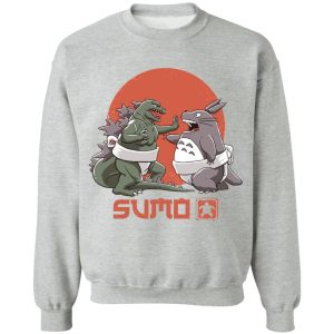 Totoro Cat Bus - Totoro vs. Godzilla Sumo Sweatshirt-Apparel, My Neighbor Totoro, Sweatshirt, Totoro Cat Bus