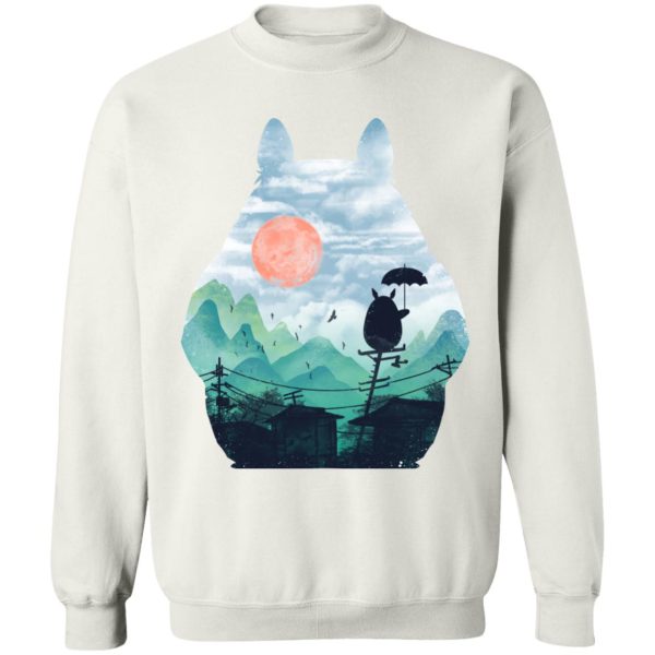 Totoro Car Windshield Sun Shade - Totoro on the Line Lanscape Sweatshirt-Apparel, My Neighbor Totoro, Sweatshirt, Totoro Car Windshield Sun Shade