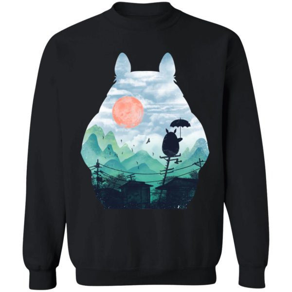 Totoro Car Windshield Sun Shade - Totoro on the Line Lanscape Sweatshirt-Apparel, My Neighbor Totoro, Sweatshirt, Totoro Car Windshield Sun Shade