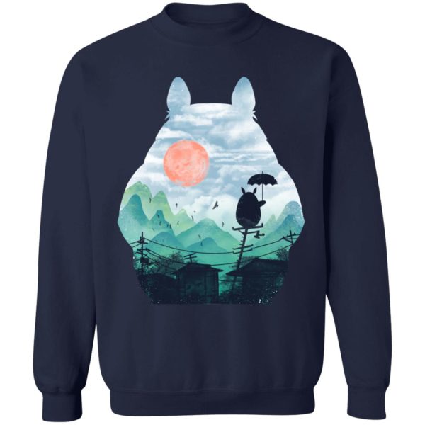 Totoro Car Windshield Sun Shade - Totoro on the Line Lanscape Sweatshirt-Apparel, My Neighbor Totoro, Sweatshirt, Totoro Car Windshield Sun Shade