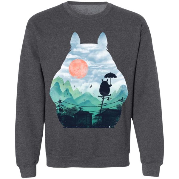 Totoro Car Windshield Sun Shade - Totoro on the Line Lanscape Sweatshirt-Apparel, My Neighbor Totoro, Sweatshirt, Totoro Car Windshield Sun Shade