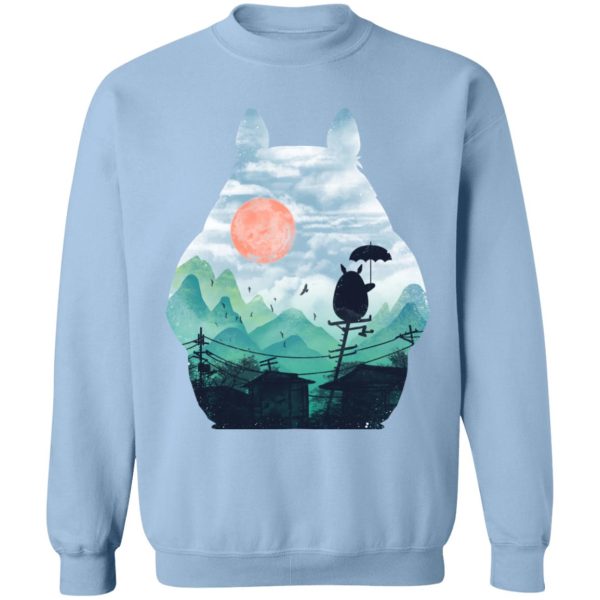 Totoro Car Windshield Sun Shade - Totoro on the Line Lanscape Sweatshirt-Apparel, My Neighbor Totoro, Sweatshirt, Totoro Car Windshield Sun Shade