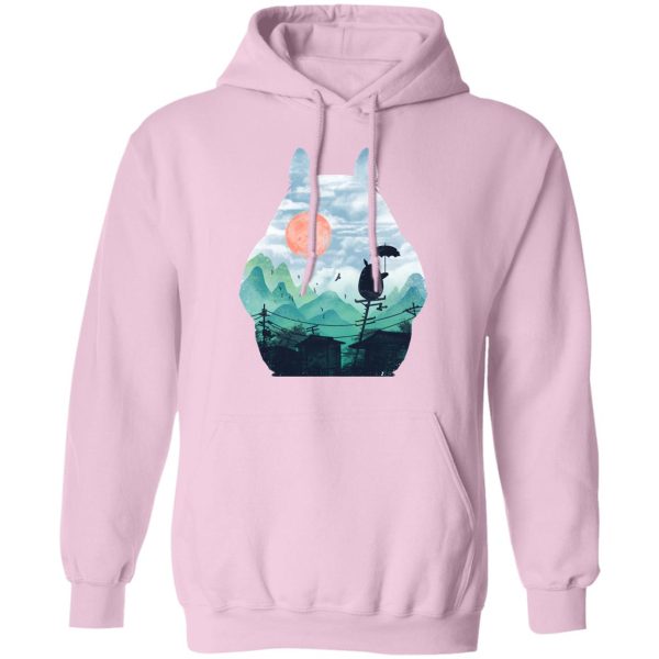 Chat Bus Totoro - Totoro on the Line Lanscape Hoodie-Apparel, Chat Bus Totoro, Hoodie, My Neighbor Totoro