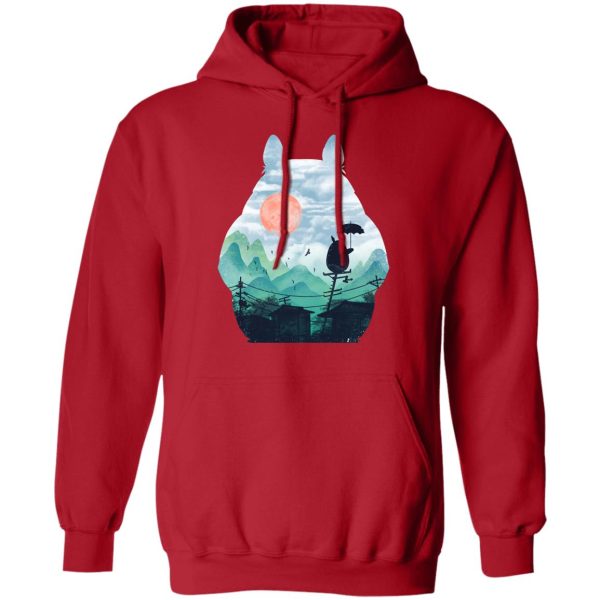 Chat Bus Totoro - Totoro on the Line Lanscape Hoodie-Apparel, Chat Bus Totoro, Hoodie, My Neighbor Totoro