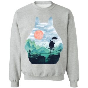 Totoro Car Windshield Sun Shade - Totoro on the Line Lanscape Sweatshirt-Apparel, My Neighbor Totoro, Sweatshirt, Totoro Car Windshield Sun Shade