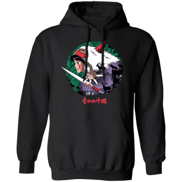 Princess Mononoke Wolf - Princess Mononoke’s Journey Hoodie-Apparel, Hoodie, princess mononoke, Princess Mononoke Wolf