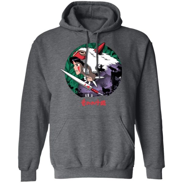 Princess Mononoke Wolf - Princess Mononoke’s Journey Hoodie-Apparel, Hoodie, princess mononoke, Princess Mononoke Wolf