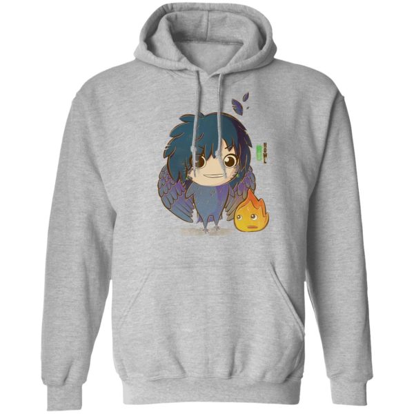 Cast Of Howl's Moving Castle - Howl’s Moving Castle – Howl Chibi Hoodie-Apparel, Cast Of Howl's Moving Castle, Hoodie, Howl's Moving Castle