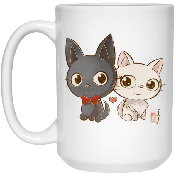 Ursula Kiki's Delivery Service - Kiki’s Delivery Service – Jiji and Lily Chibi  Mug-House Decor, Kiki's Delivery Service, Mug, Ursula Kiki's Delivery Service