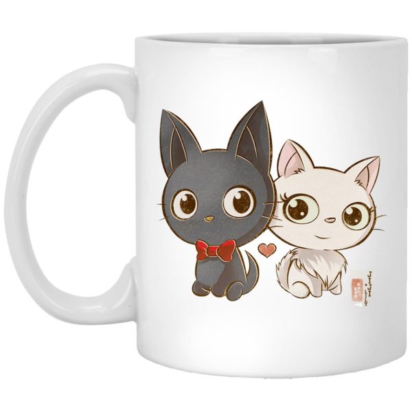 Ursula Kiki's Delivery Service - Kiki’s Delivery Service – Jiji and Lily Chibi  Mug-House Decor, Kiki's Delivery Service, Mug, Ursula Kiki's Delivery Service