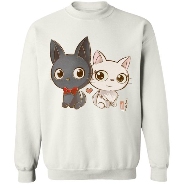 Watch Kiki's Delivery Service - Kiki’s Delivery Service – Jiji and Lily Chibi Sweatshirt-Apparel, Kiki's Delivery Service, Sweatshirt, Watch Kiki's Delivery Service